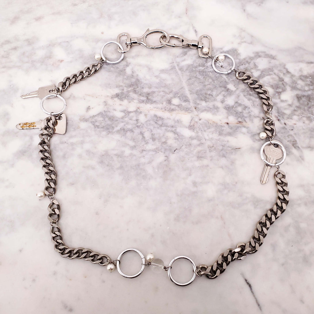 JUSTINE CLENQUET KEY NECKLACE