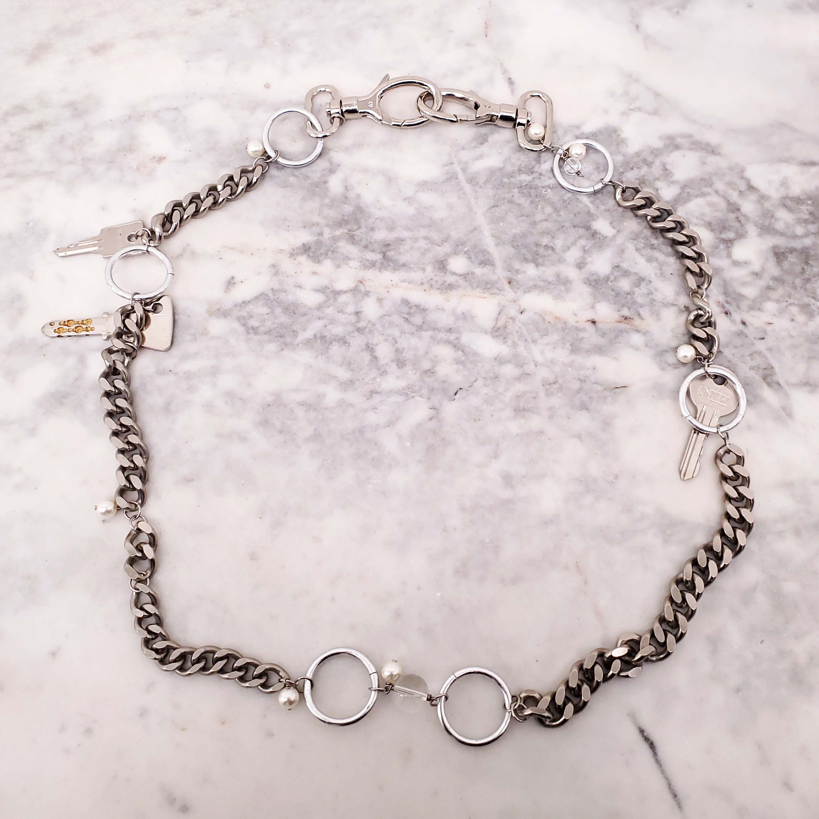 JUSTINE CLENQUET KEY NECKLACE