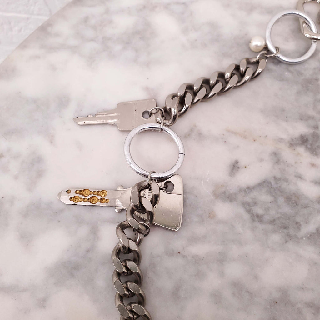 JUSTINE CLENQUET KEY NECKLACE