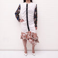 JW ANDERSON FLORAL RUCHED DRESS - SIZE 8