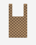 Shea Checkerboard Knitted Tote Bag - Brown