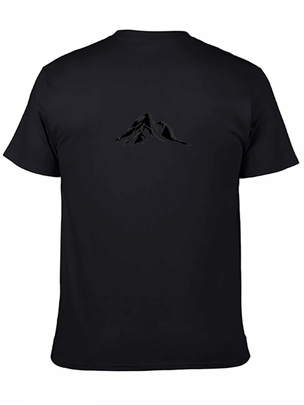Minimalist Mountain Graphic Black T-Shirt