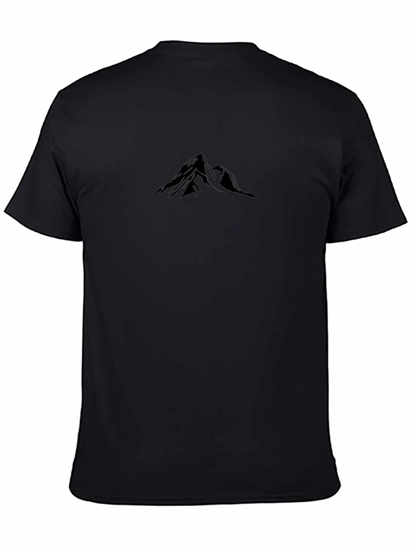Minimalist Mountain Graphic Black T-Shirt