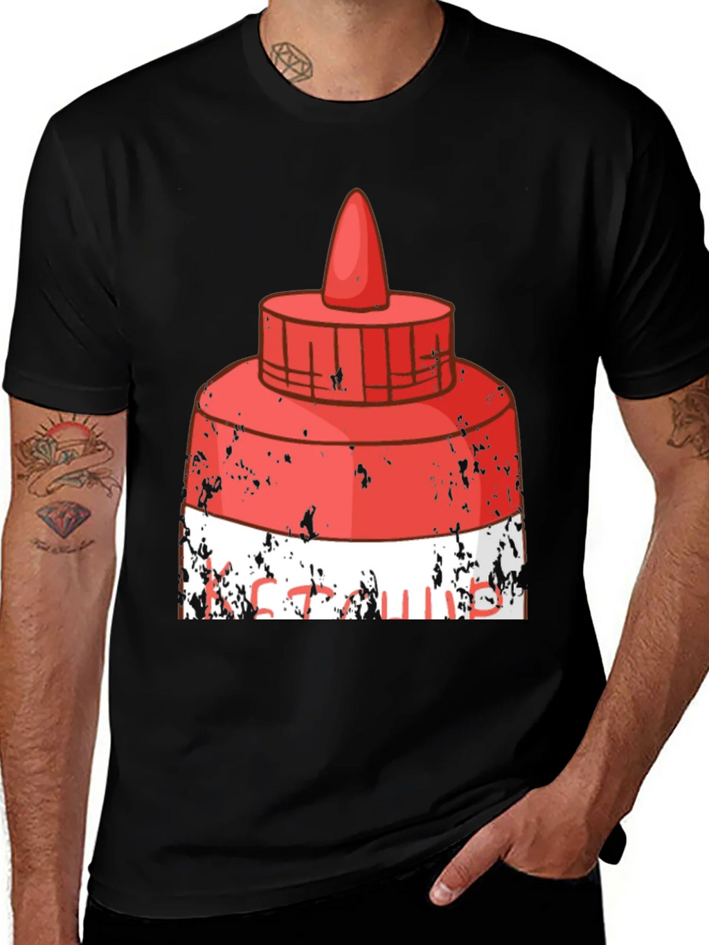 Funny Ketchup Graphic T-Shirt