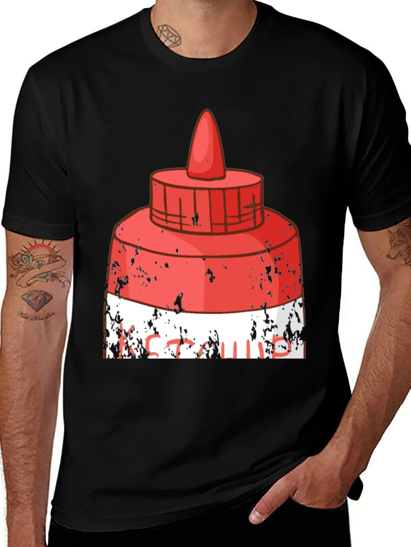 Funny Ketchup Graphic T-Shirt