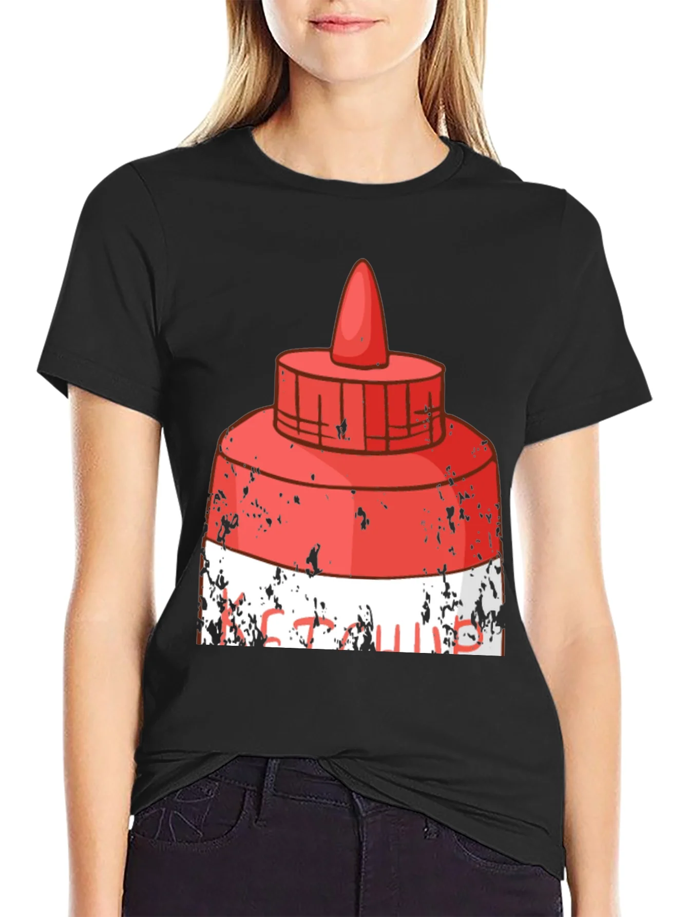 Funny Ketchup Graphic T-Shirt