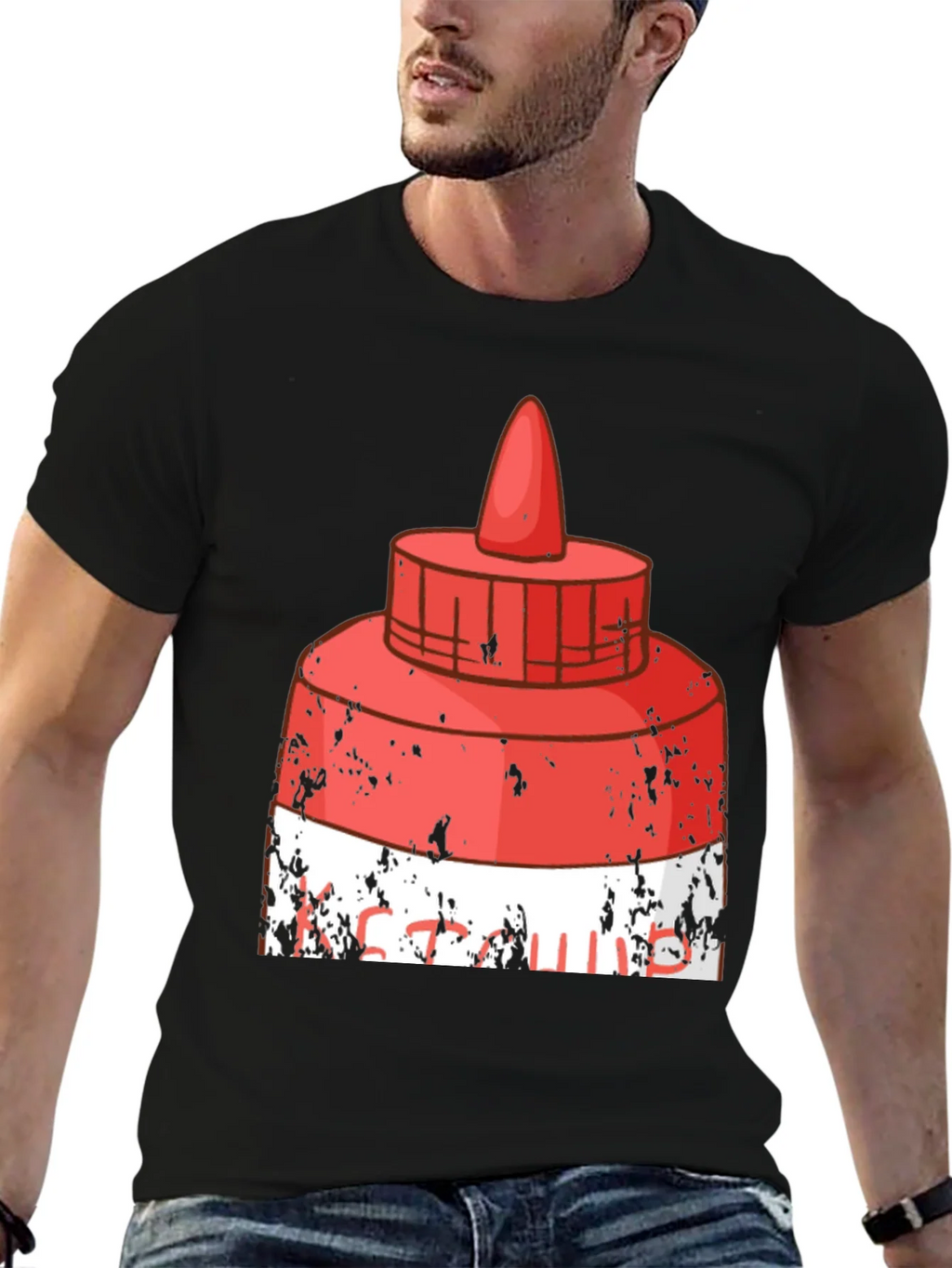 Funny Ketchup Graphic T-Shirt