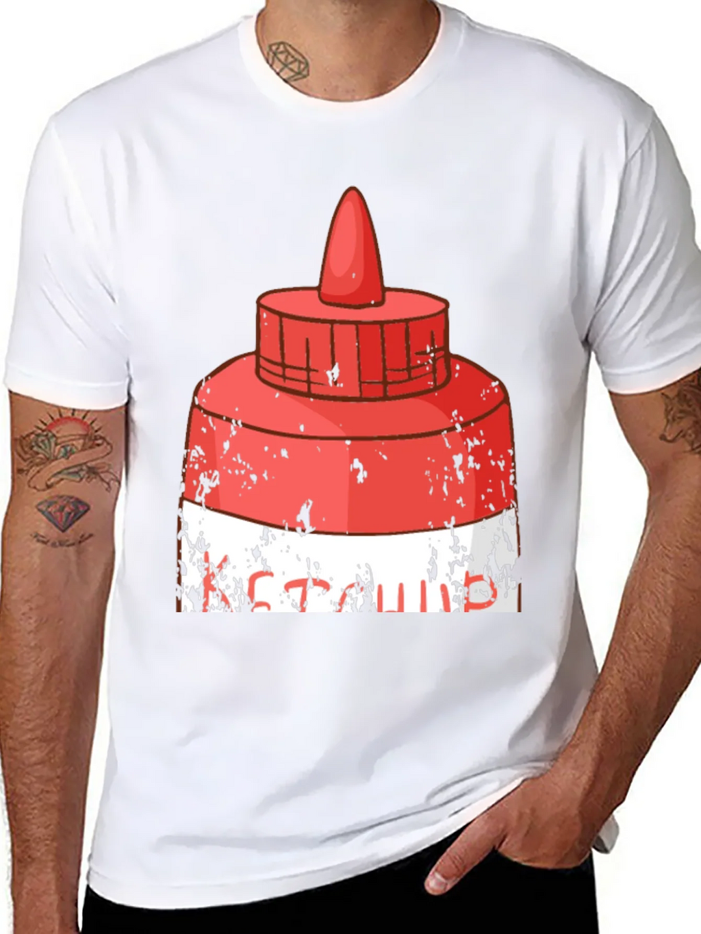 Funny Ketchup Graphic T-Shirt