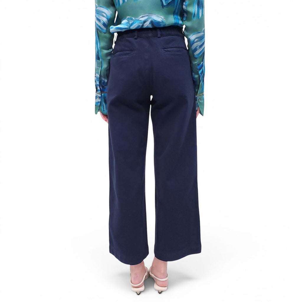 LABO.ART DARK DENIM WIDE LEG TROUSERS - SIZE S
