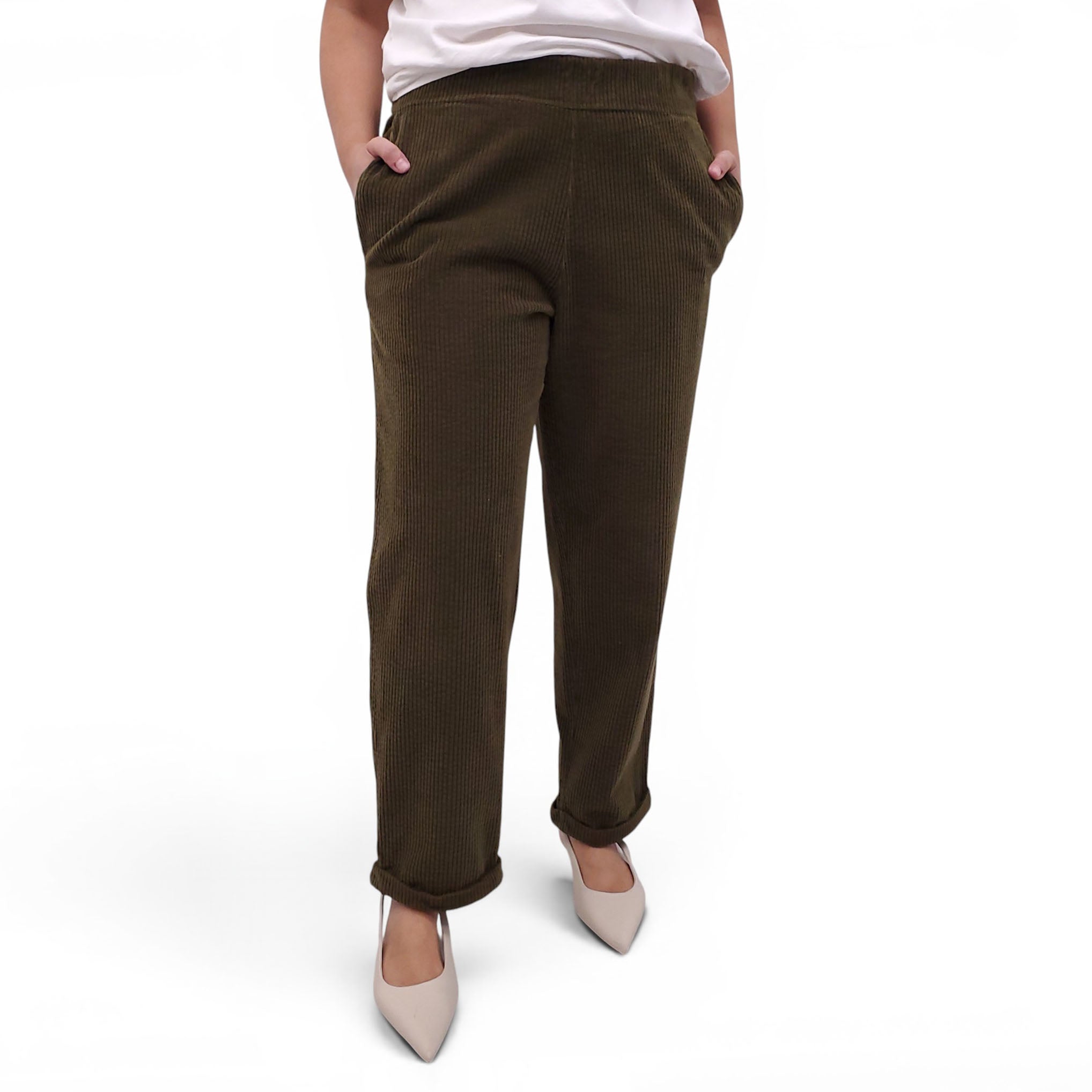 LABO.ART GREEN CORDUROY PANTS - SIZE M