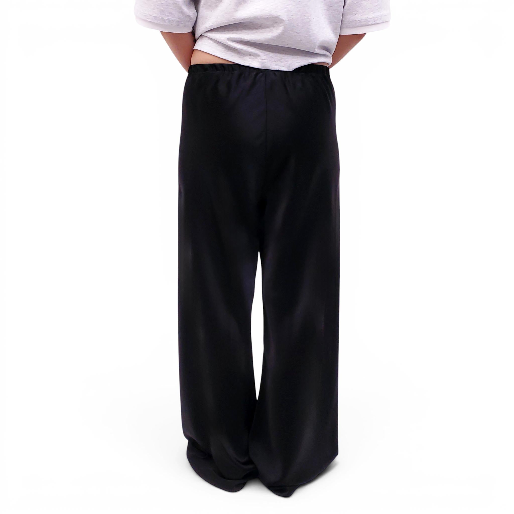 LA LIGNE BLACK SATIN PANTS - SIZE L