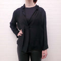 LANVIN BLACK BLOUSE BLAZER  - SIZE 42