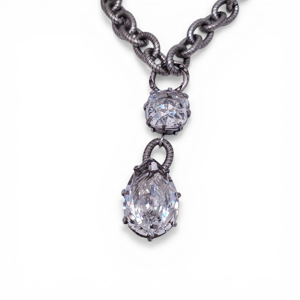 LANVIN CRYSTAL CHAIN NECKLACE