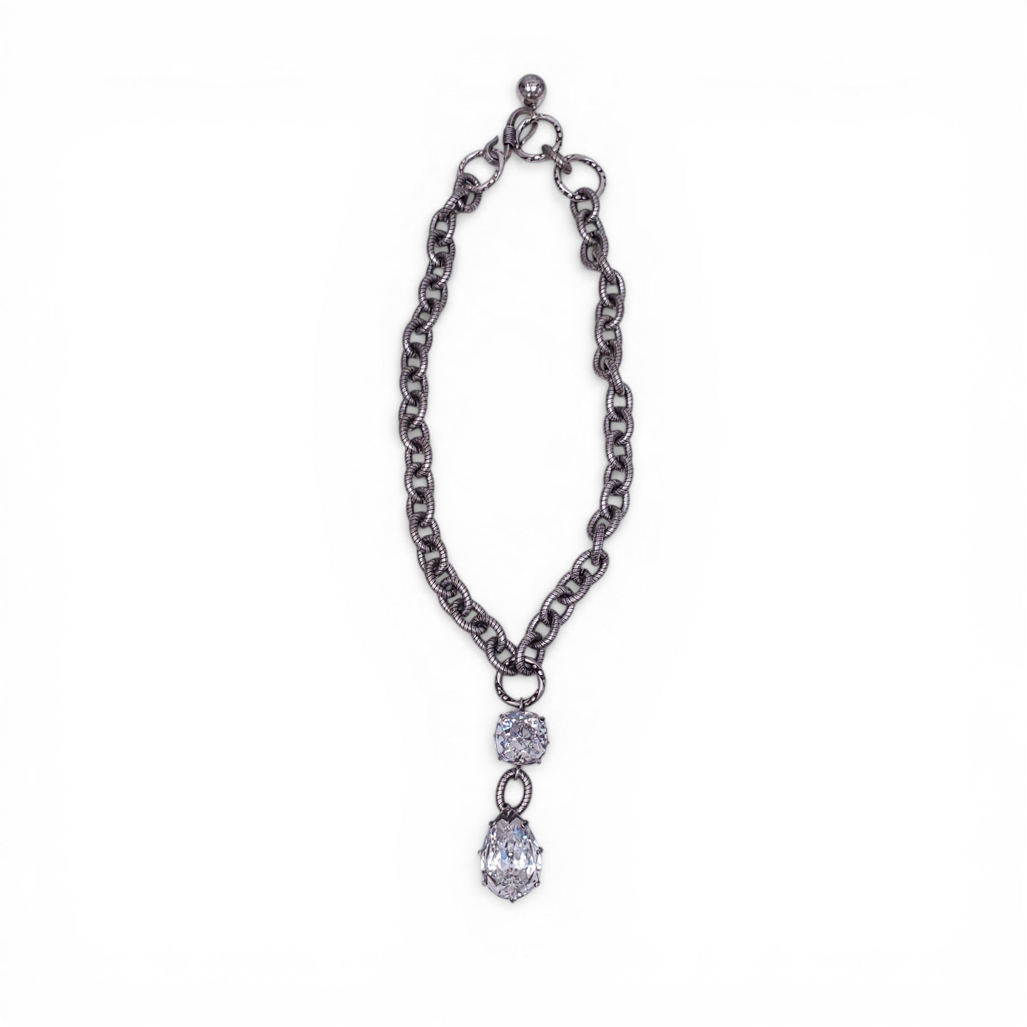 LANVIN CRYSTAL CHAIN NECKLACE