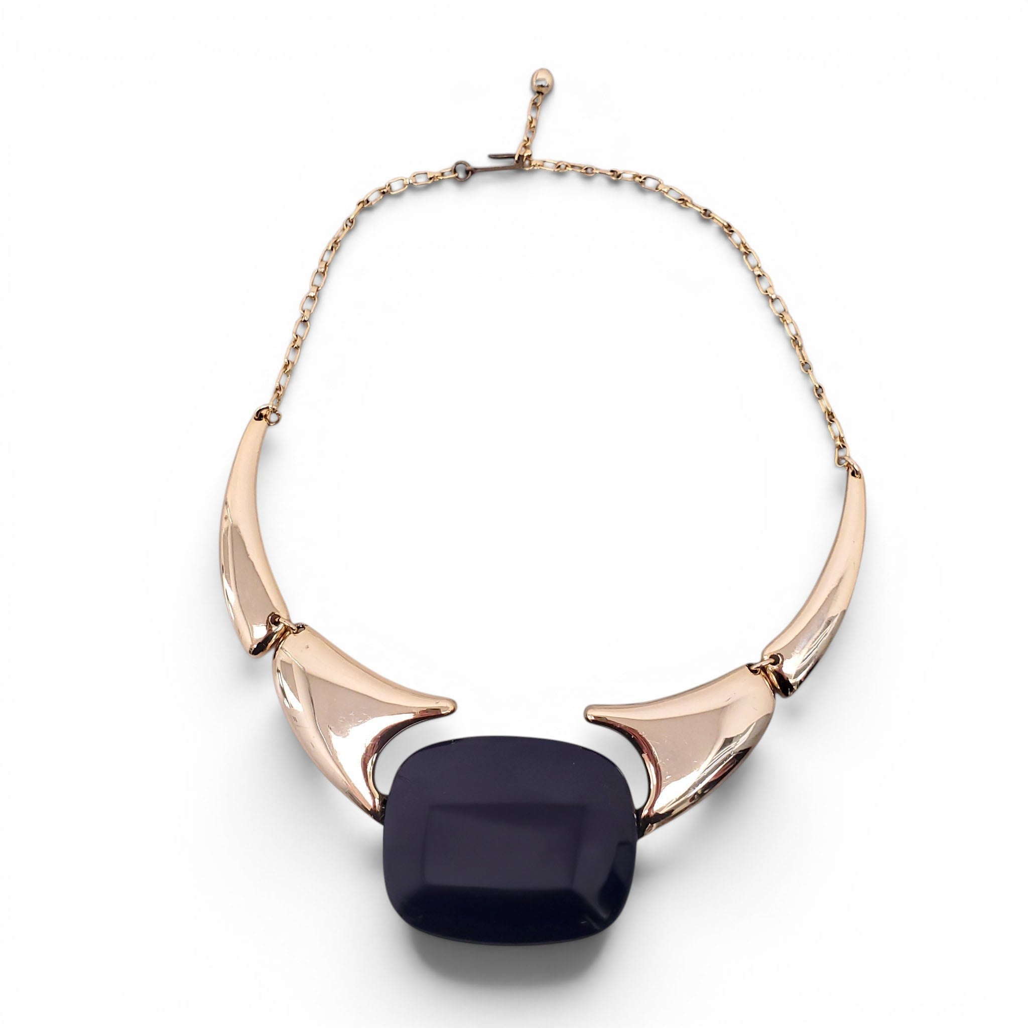 LANVIN VINTAGE GOLD AND BLUE NECKLACE