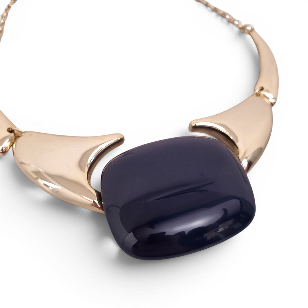 LANVIN VINTAGE GOLD AND BLUE NECKLACE