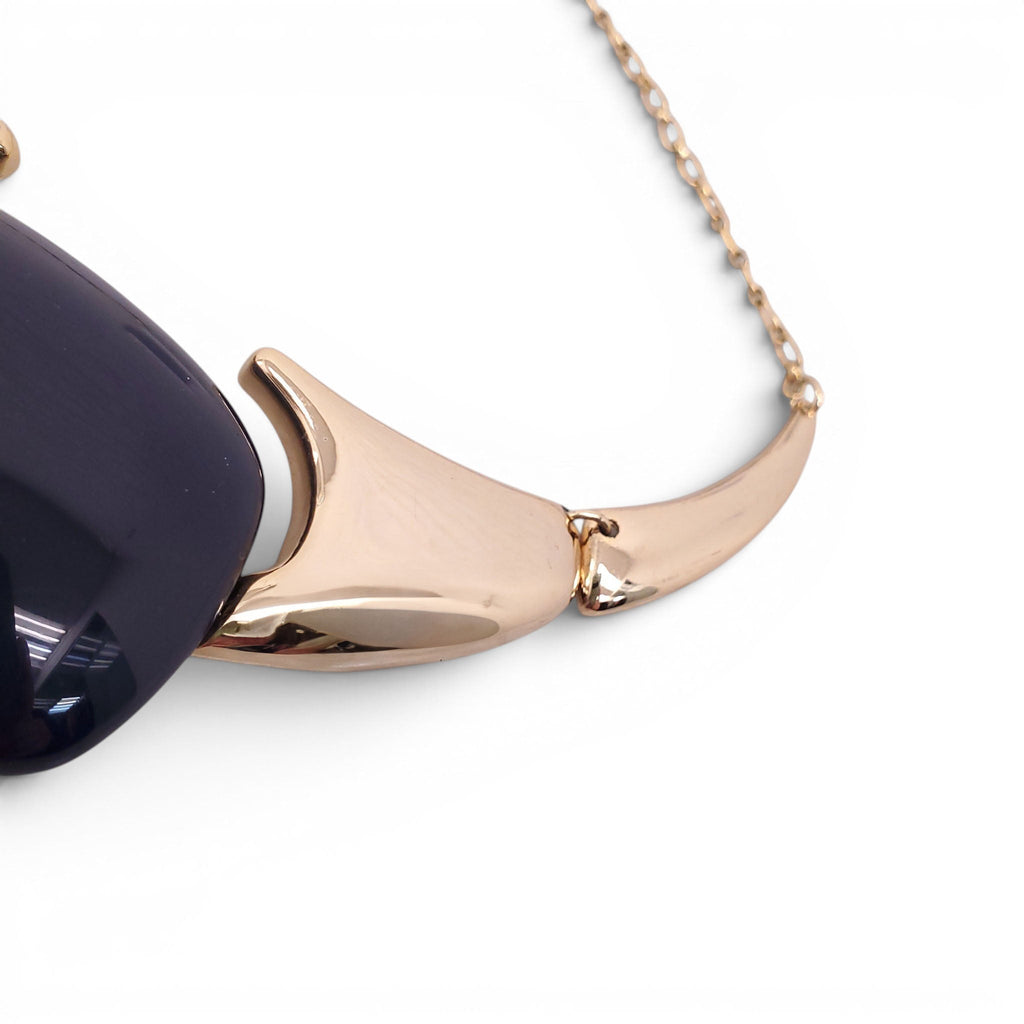 LANVIN VINTAGE GOLD AND BLUE NECKLACE