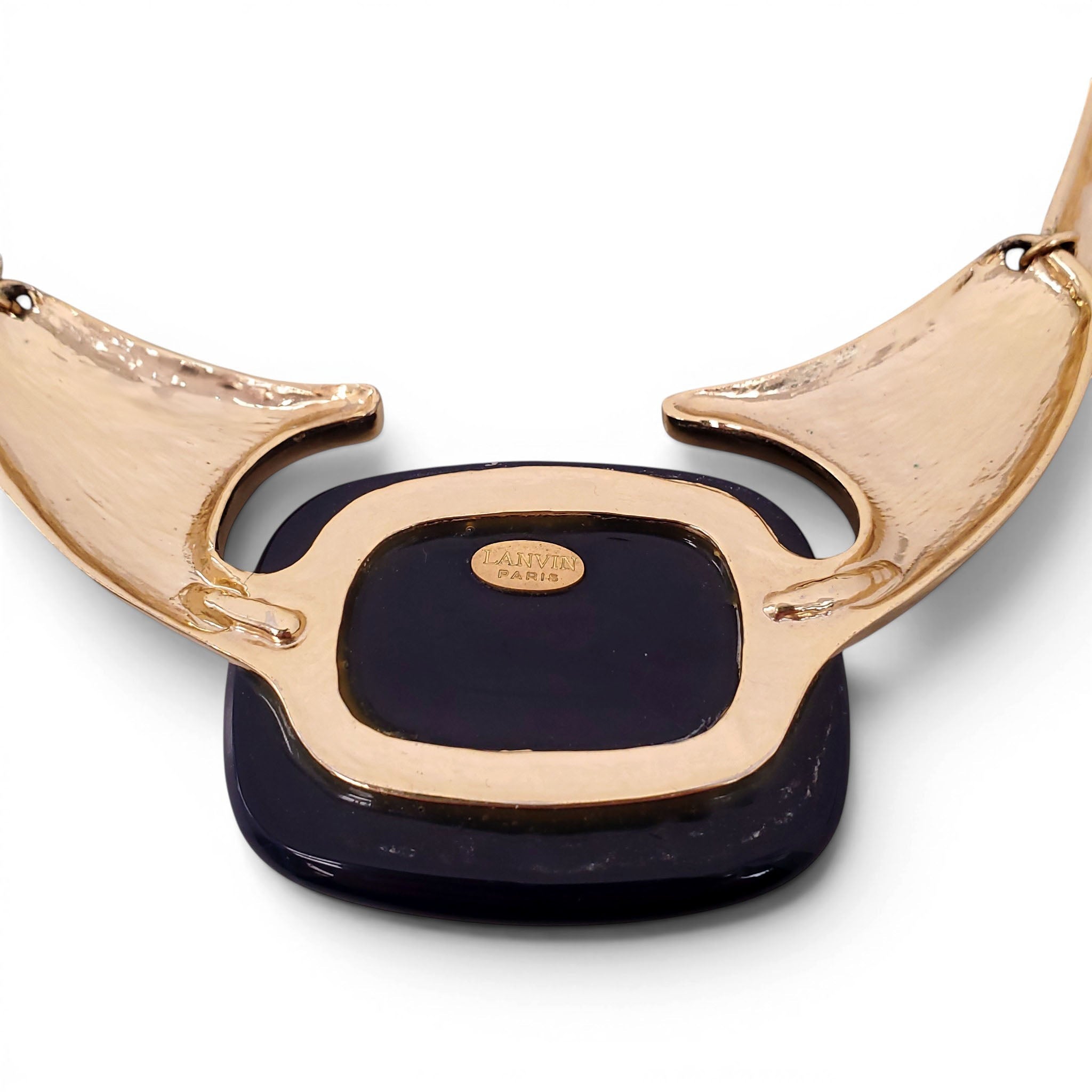LANVIN VINTAGE GOLD AND BLUE NECKLACE