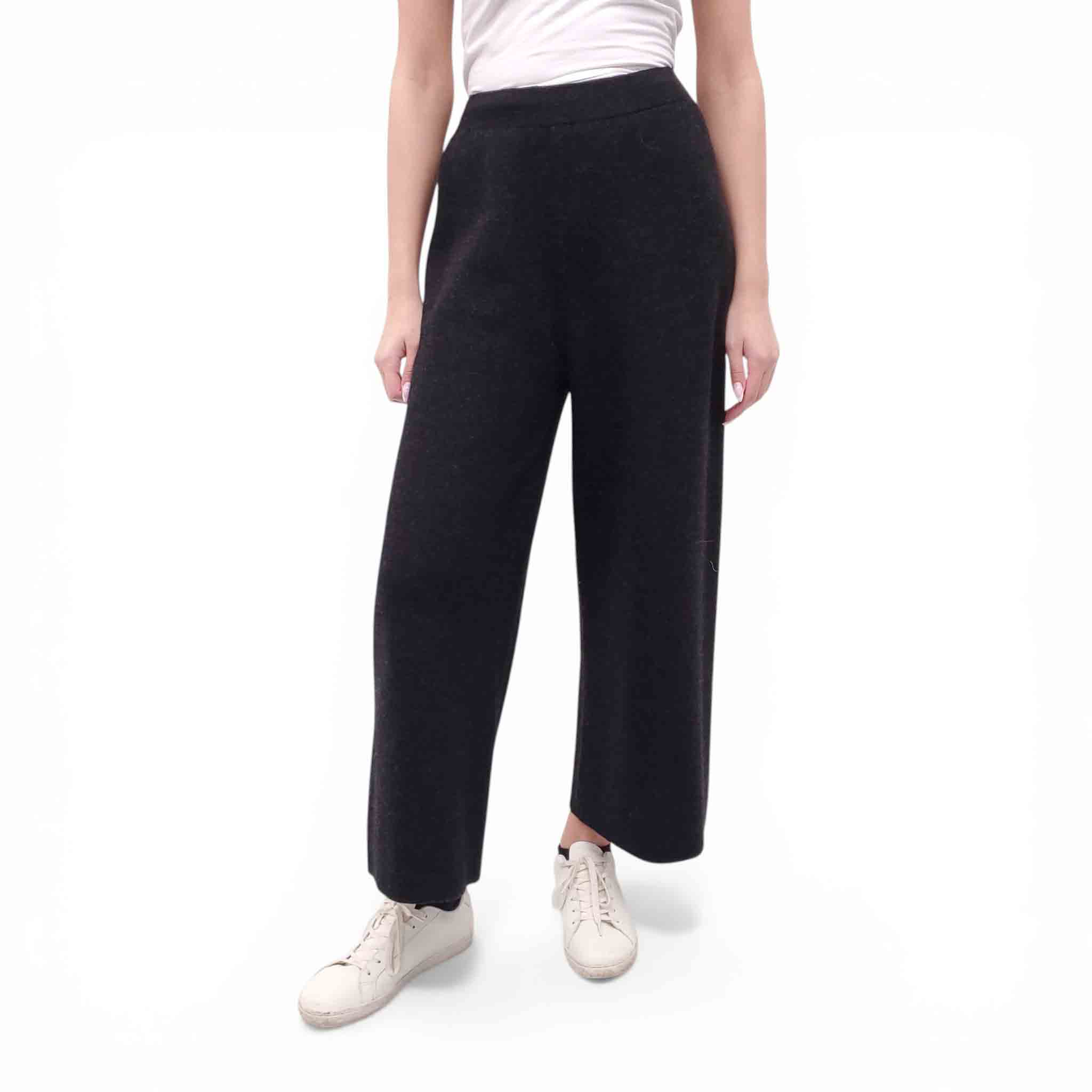 LAUREN MANOOGIAN BLACK ALPACA MERINO WOOL PANTS - SIZE 1/S