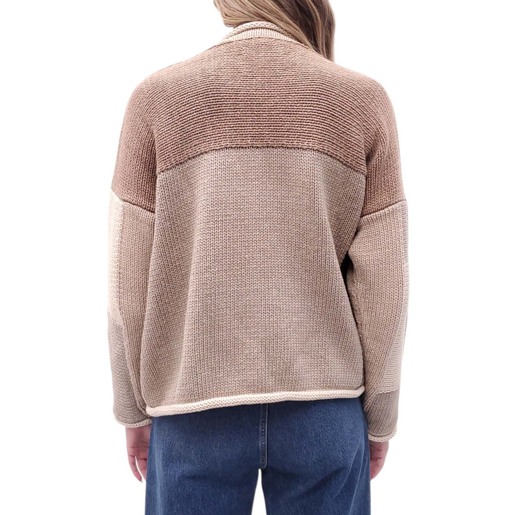 LAUREN MANOOGIAN OVERSIZED COLOUR BLOCK COTTON SWEATER - SIZE 1/S