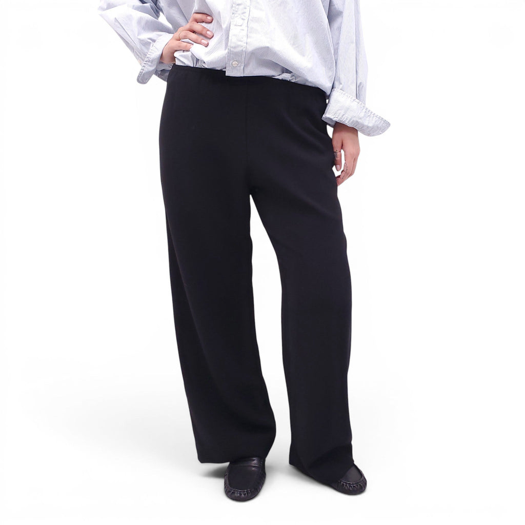 LESET BLACK WIDE LEG PANTS - SIZE M
