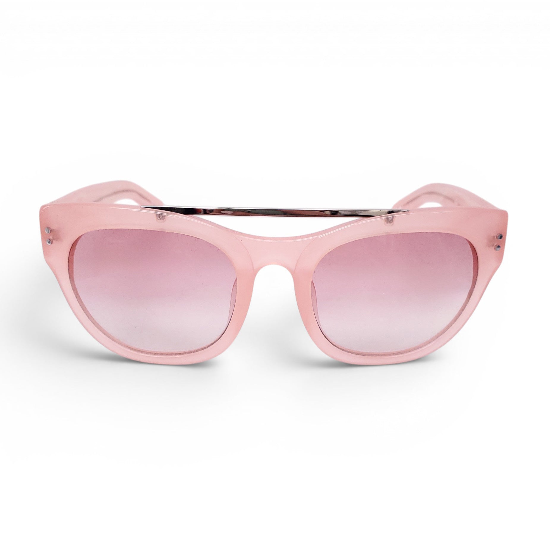 LINDA FARROW x ERDEM PINK SUNGLASSES
