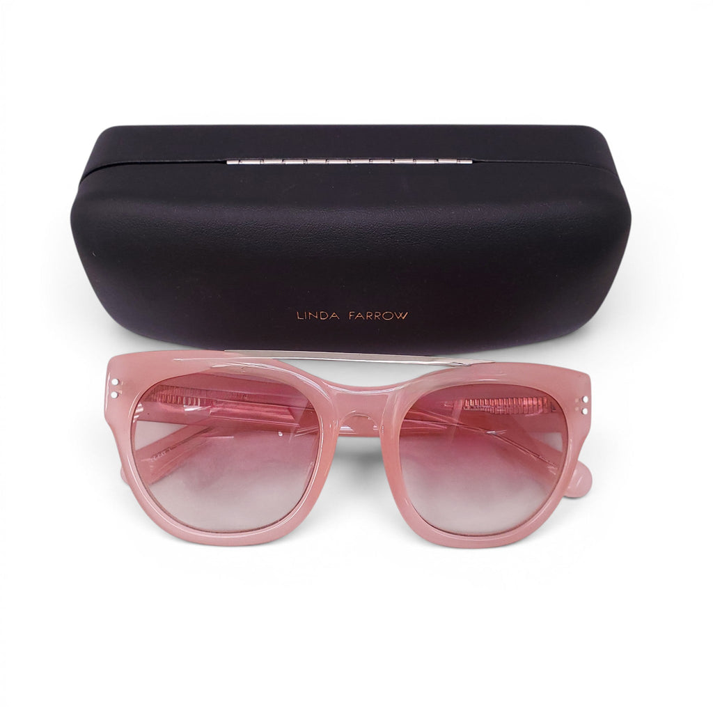 LINDA FARROW x ERDEM PINK SUNGLASSES