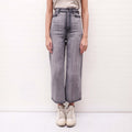 LOEWE GREY FADED WIDE LEG JEANS - SIZE 32/00