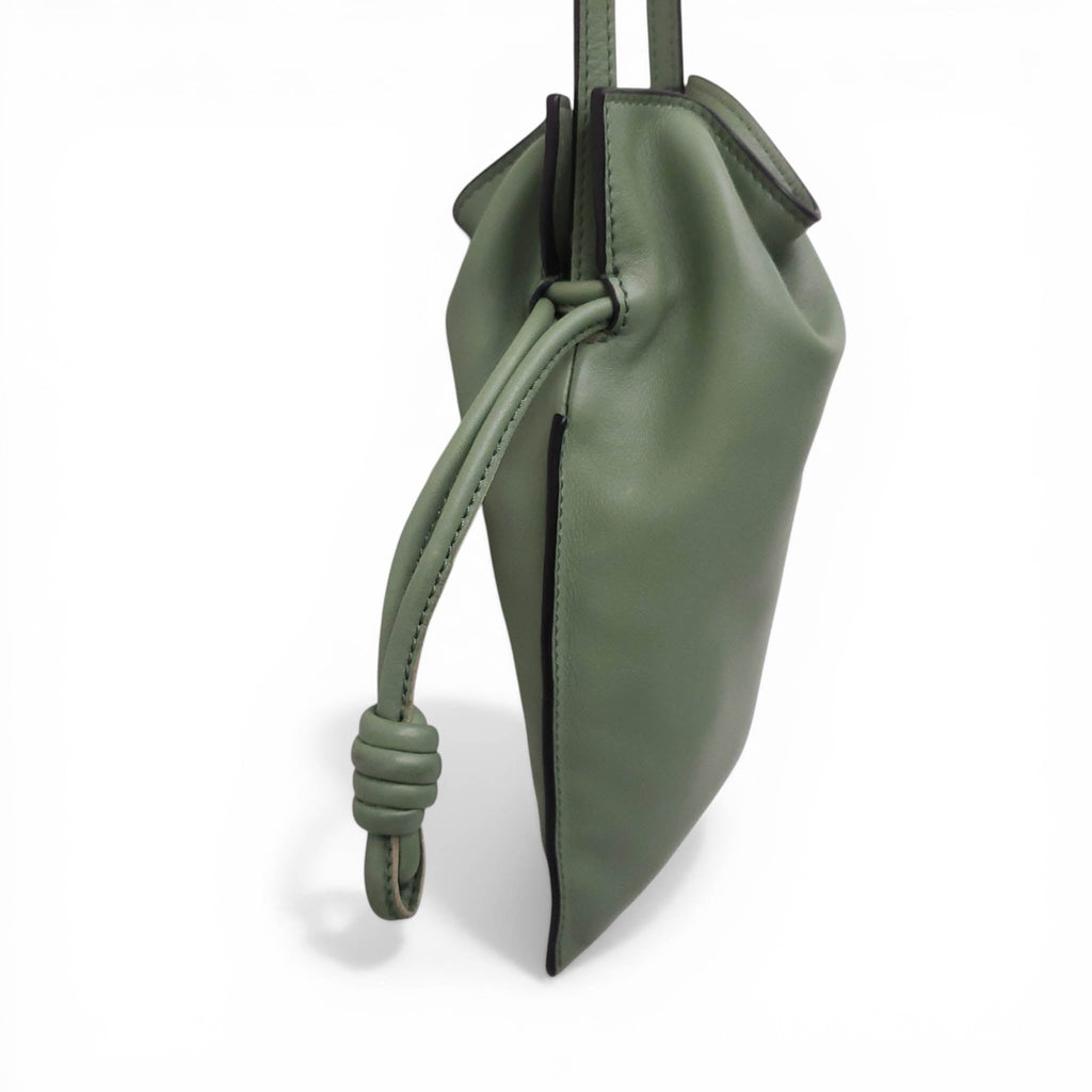 LOEWE LIME GREEN LEATHER FLAMENCO SMALL BAG