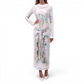 LOEWE PASTEL PRINTED MESH MIDI DRESS - SIZE L