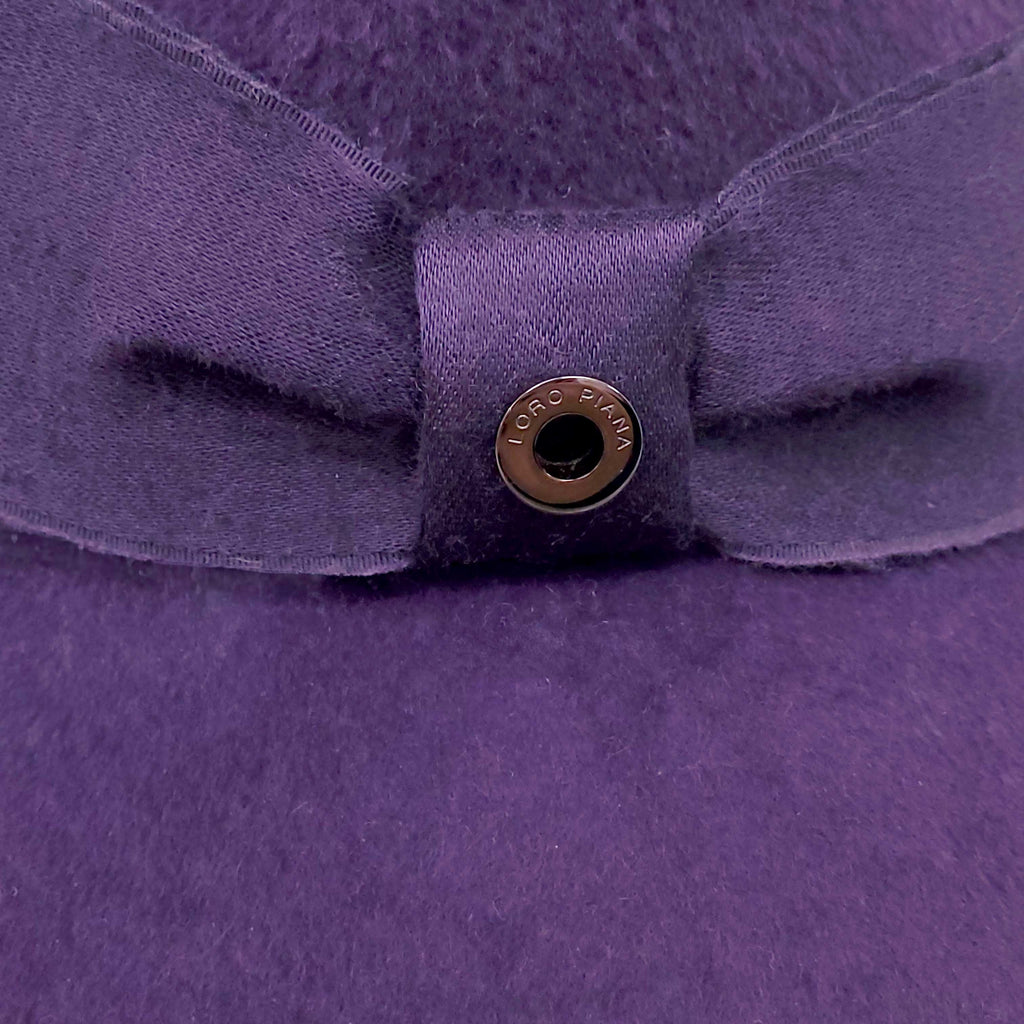LORO PIANA PURPLE FEDORA HAT - SIZE XS