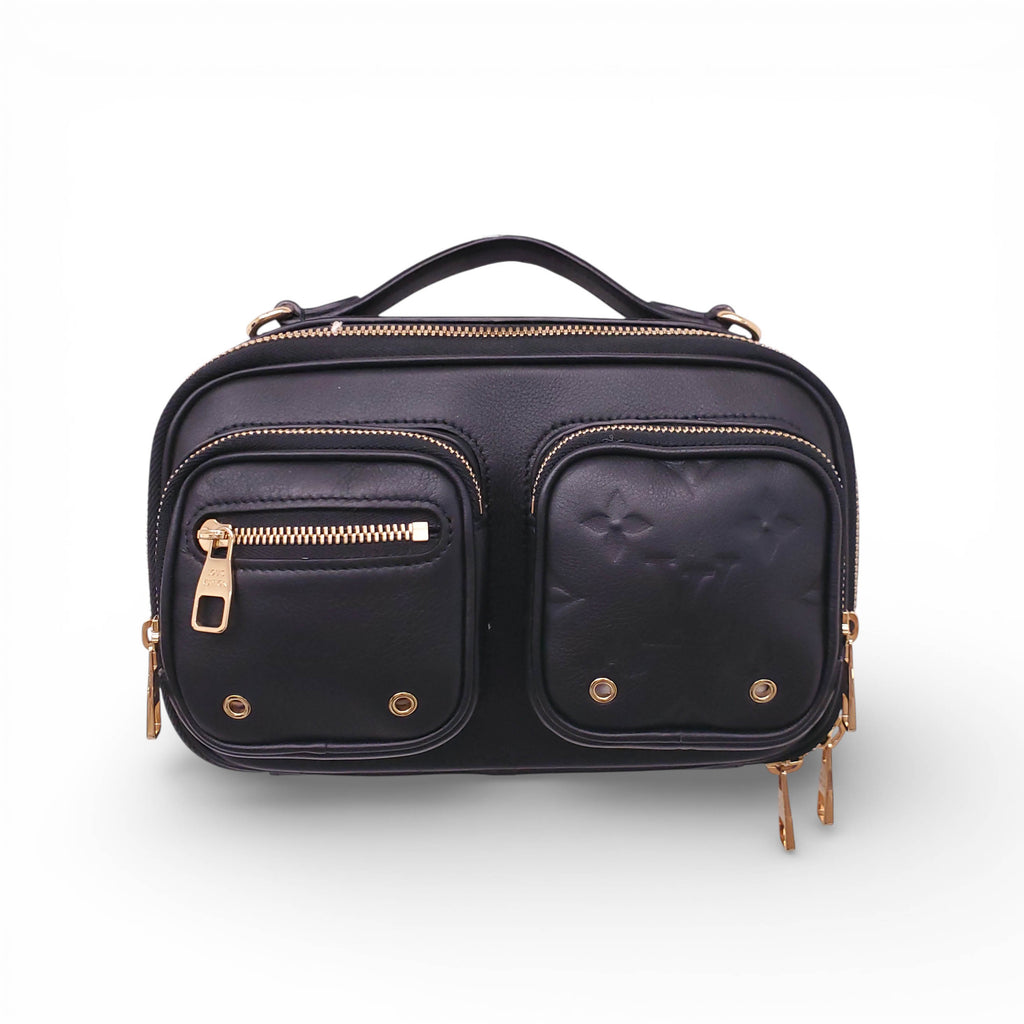 LOUIS VUITTON BLACK UTILITY CROSSBODY BAG