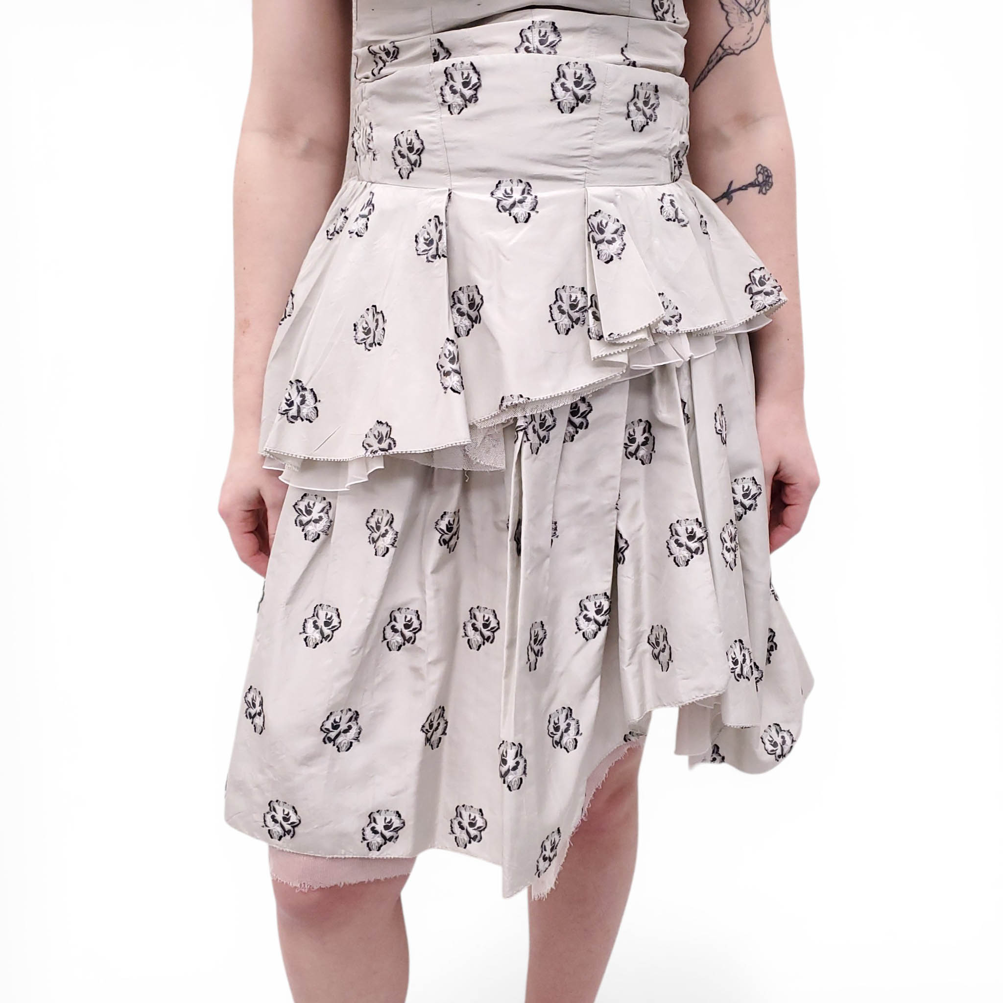 LOUIS VUITTON RUNWAY FLORAL BLOUSE AND SKIRT SET- SIZE 36/38