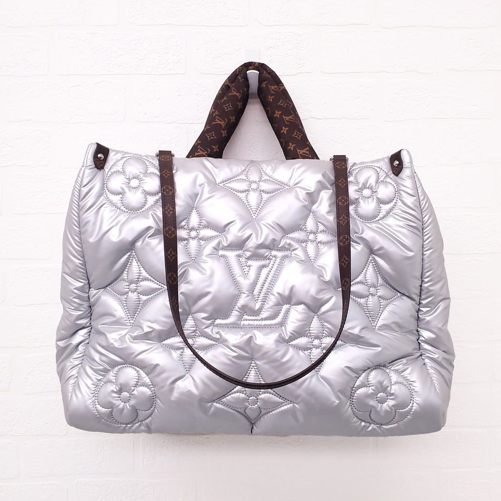 LOUIS VUITTON SILVER MONOGRAM PILLOW ONTHEGO GM TOTE