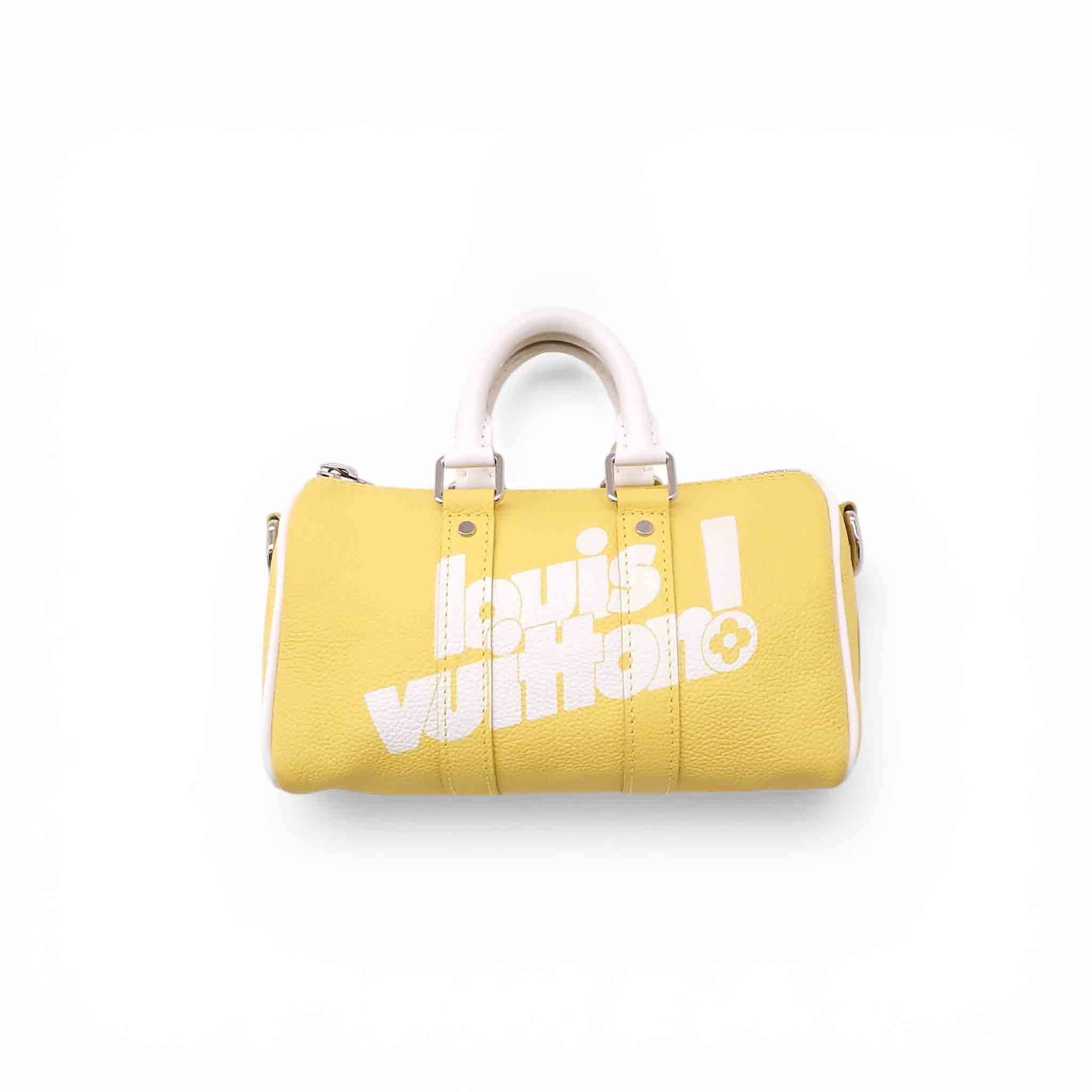 LOUIS VUITTON YELLOW KEEPALL XS TWO WAY HANDBAG
