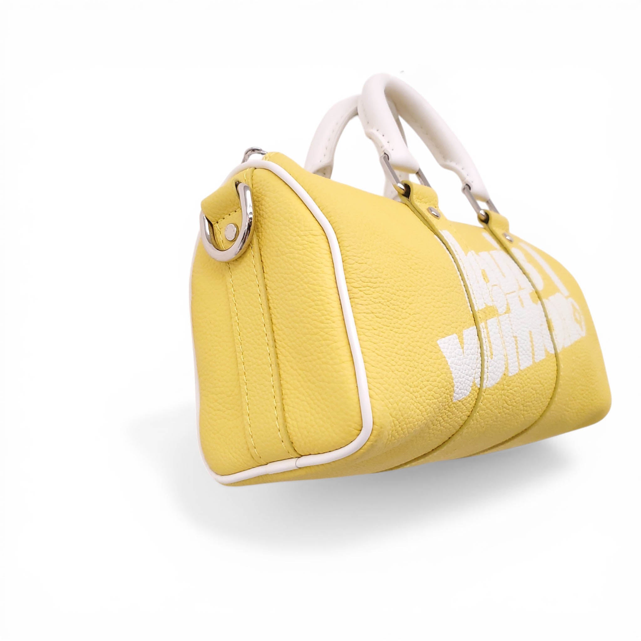 LOUIS VUITTON YELLOW KEEPALL XS TWO WAY HANDBAG