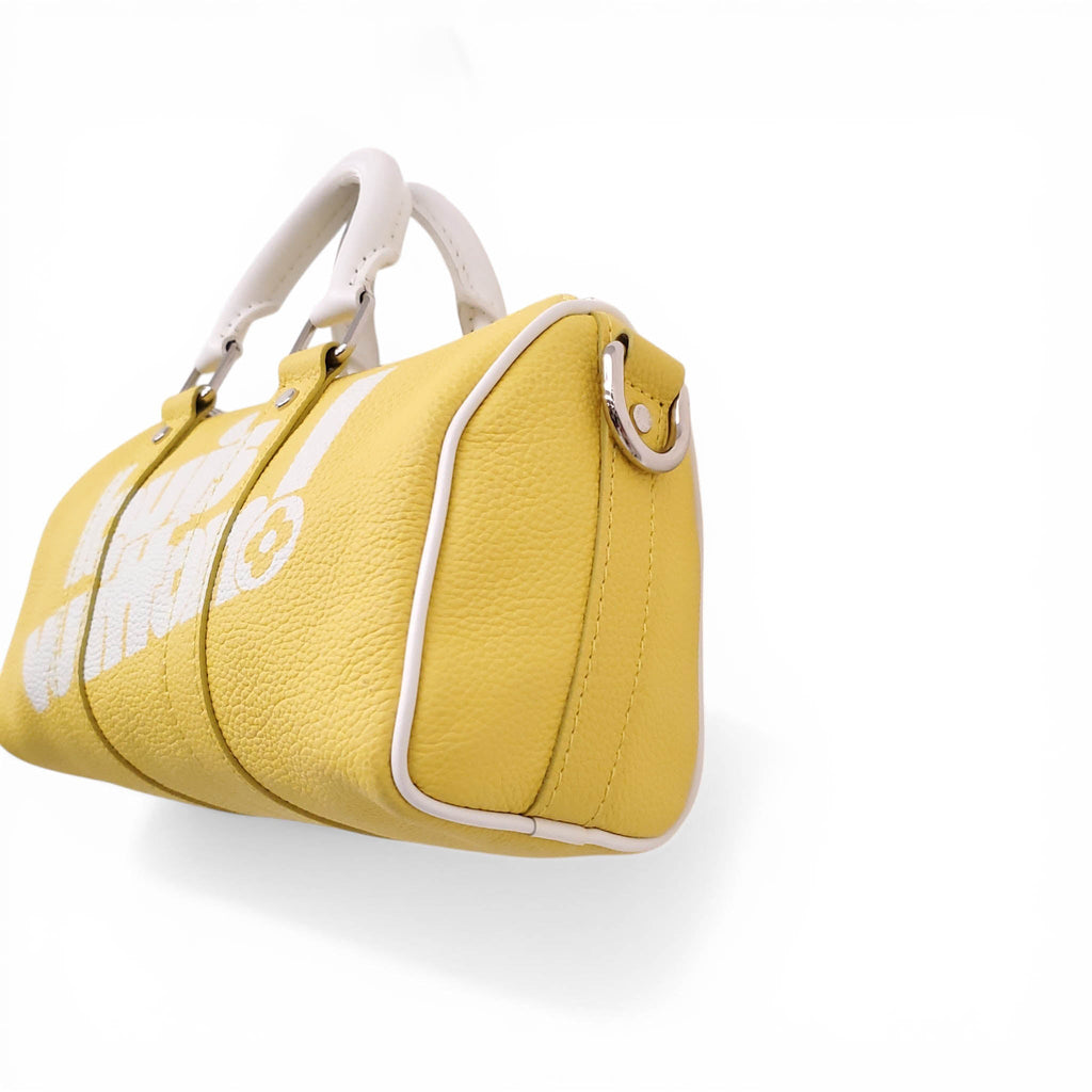 LOUIS VUITTON YELLOW KEEPALL XS TWO WAY HANDBAG