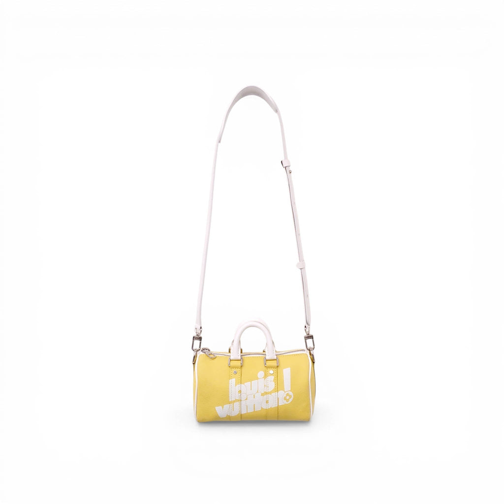 LOUIS VUITTON YELLOW KEEPALL XS TWO WAY HANDBAG