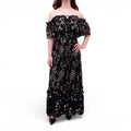 LOVESHACKFANCY BLACK STAR PATTERNED 'RONNY' RUFFLE DRESS - SIZE 2