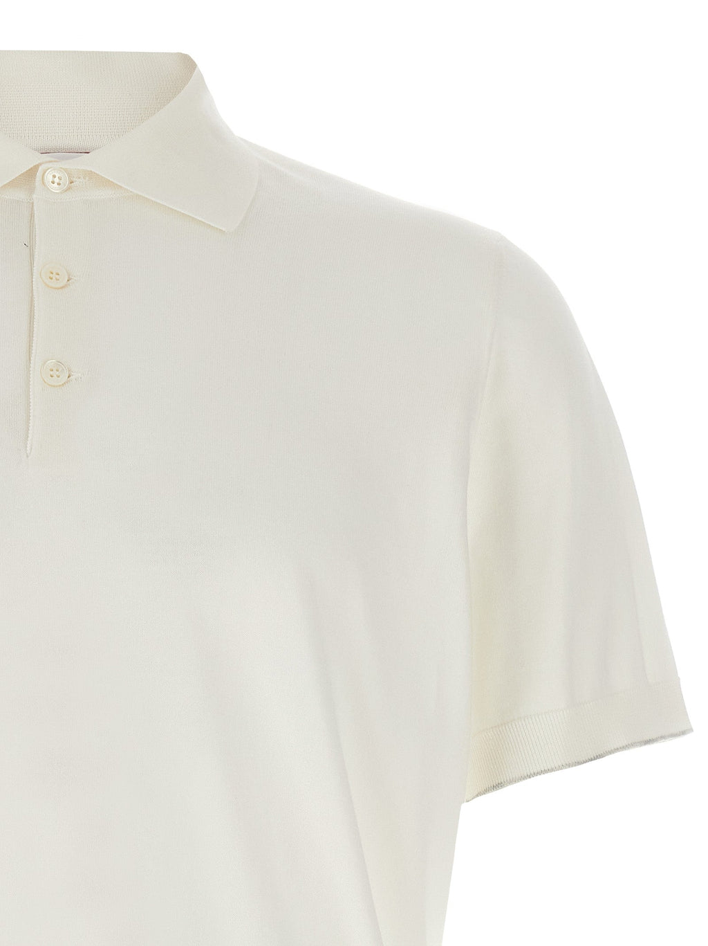 Brunello Cucinelli Men Stretch Cotton Polo Shirt