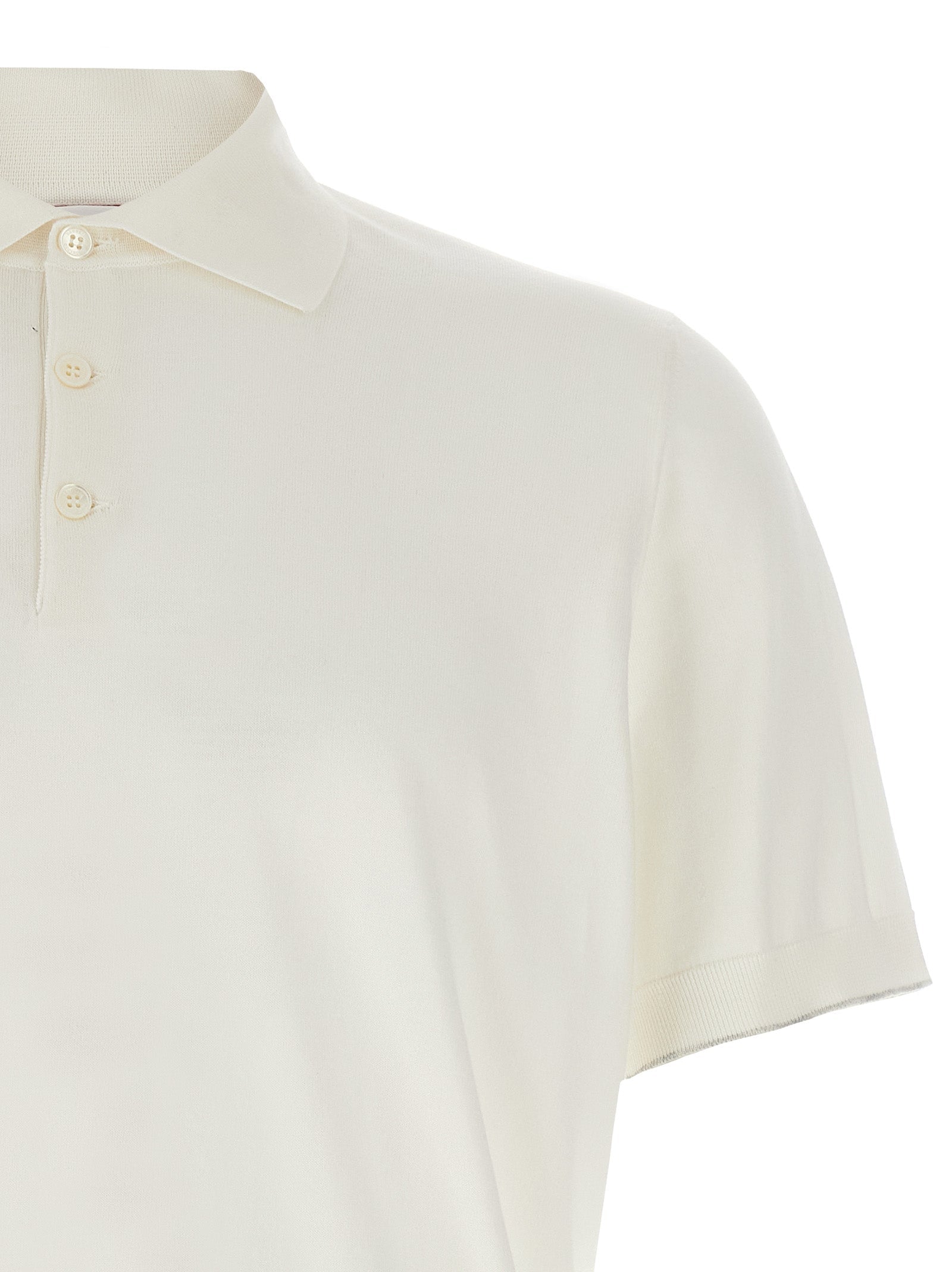 Brunello Cucinelli Men Stretch Cotton Polo Shirt
