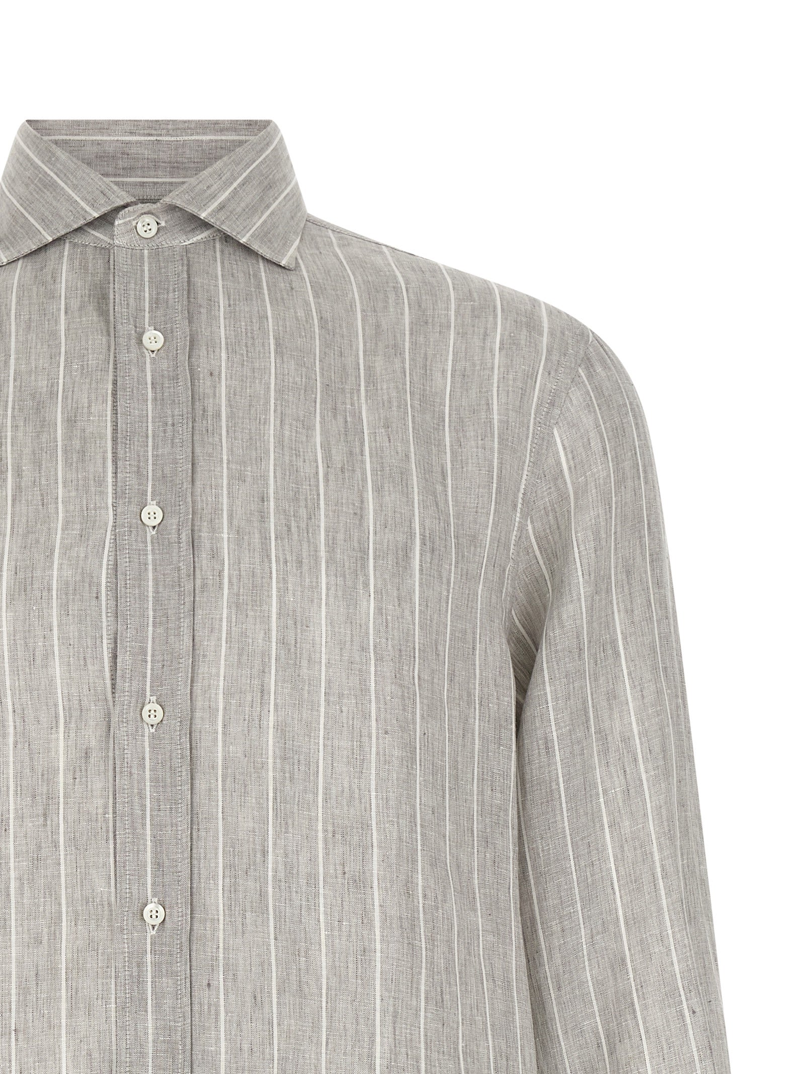 Brunello Cucinelli Men Pinstripe Shirt