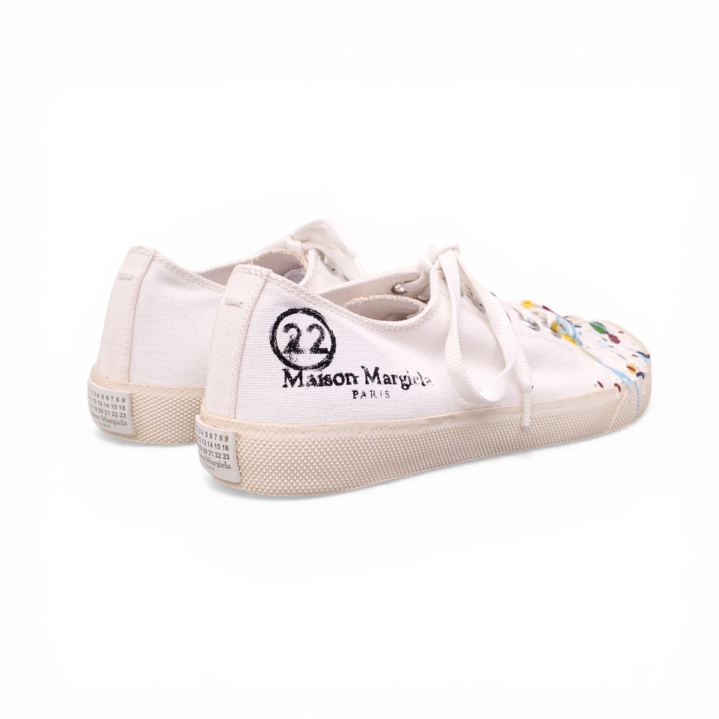 MAISON MARGIELA TABI PAINT-SPLATTER SNEAKERS - SIZE 36