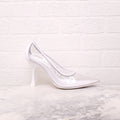 MAISON MARGIELA WHITE LUCITE HEELS - SIZE 40
