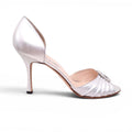 MANOLO BLAHNIK SILVER CRYSTAL HEELS - SIZE 39