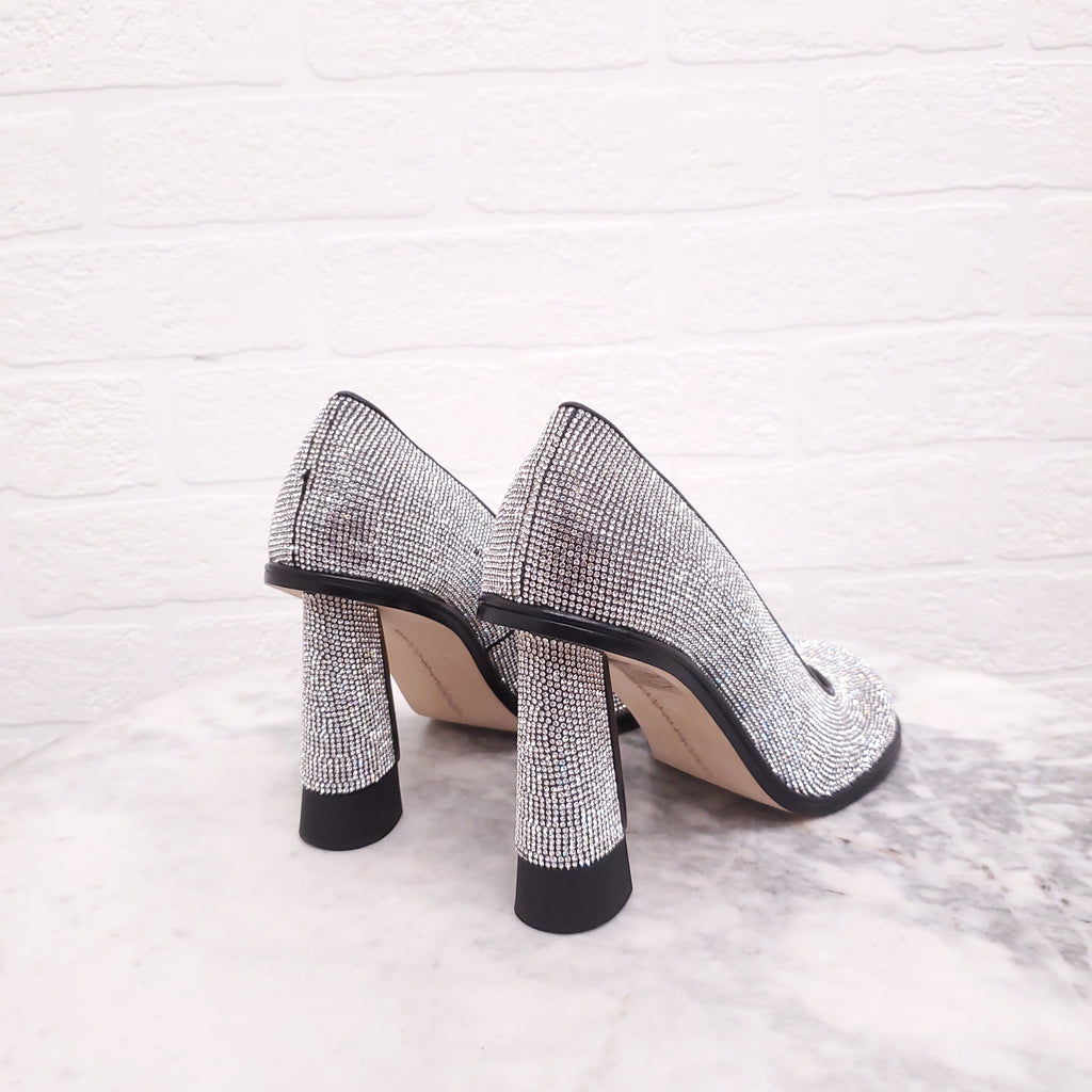 MARCO DE VINCENZO CRYSTAL ROUND TOE HEELS - SIZE 36