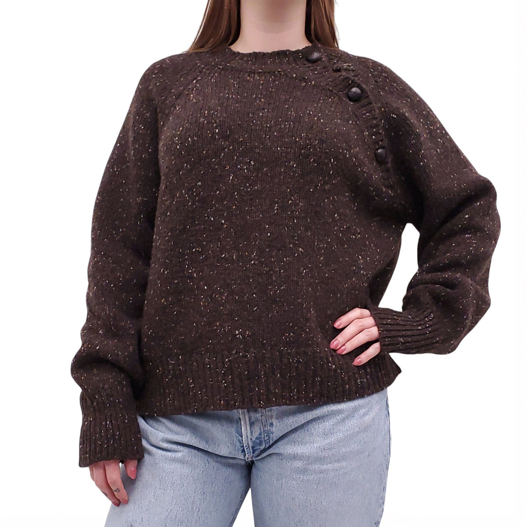 MARGARET HOWELL BROWN KNIT SWEATER - SIZE 14
