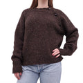 MARGARET HOWELL BROWN KNIT SWEATER - SIZE 14