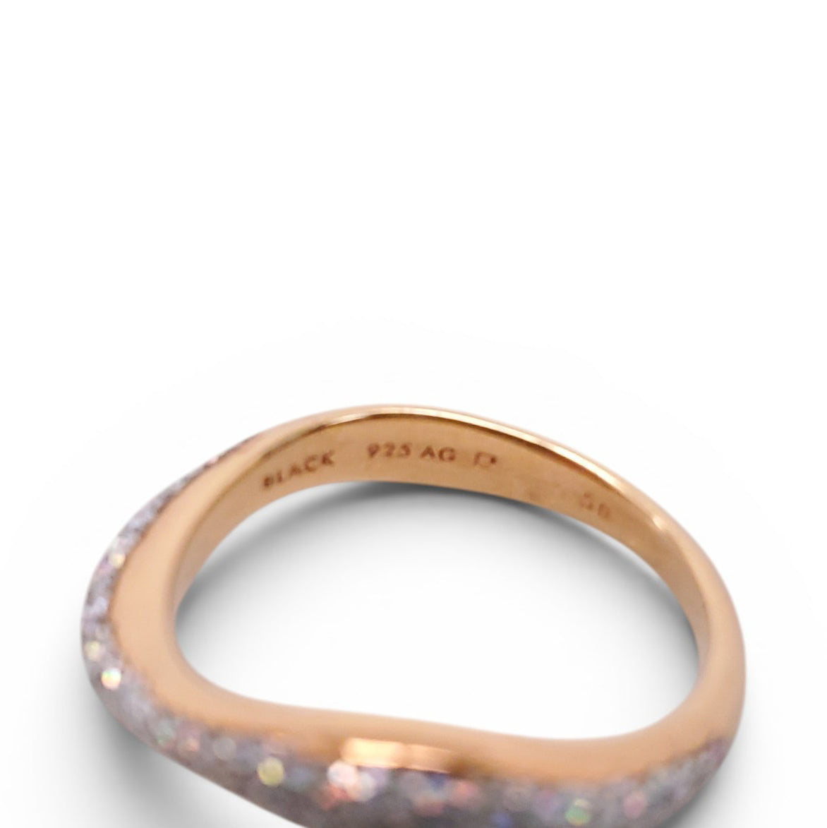 MARIA BLACK STERLING SILVER AURA OPAL GLITTER STACKABLE RINGS