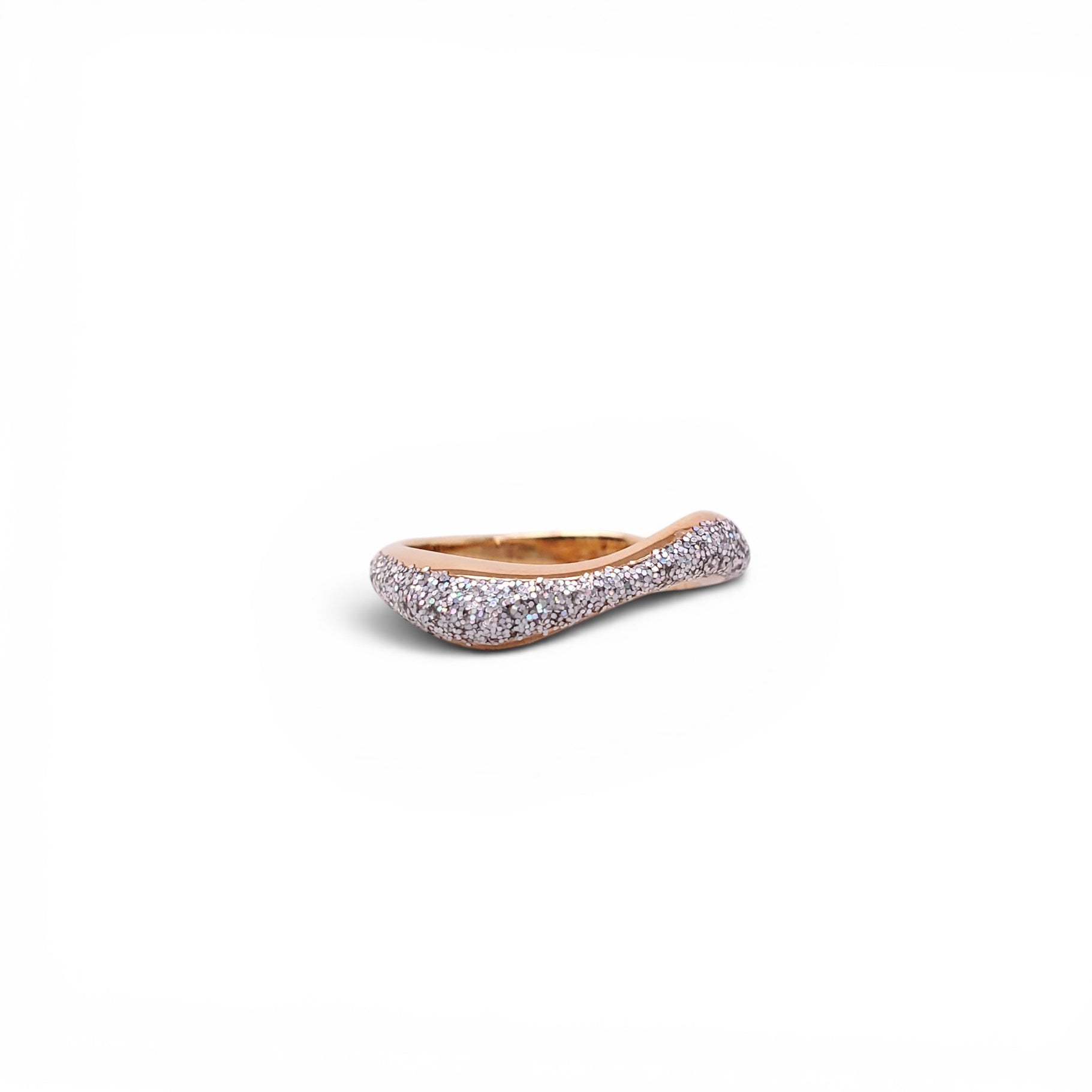 MARIA BLACK STERLING SILVER AURA OPAL GLITTER STACKABLE RINGS